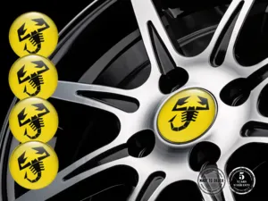 Fiat Abarth Adesivo Cupola Design Emblemi Ruota Pregiati